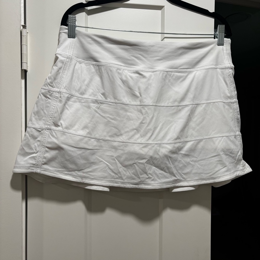 Lululemon Pace Rival Mid-Rise Skirt- Long White